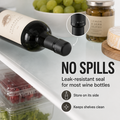 Wine Bottle Stopper – Reusable Airtight Wine Sealer