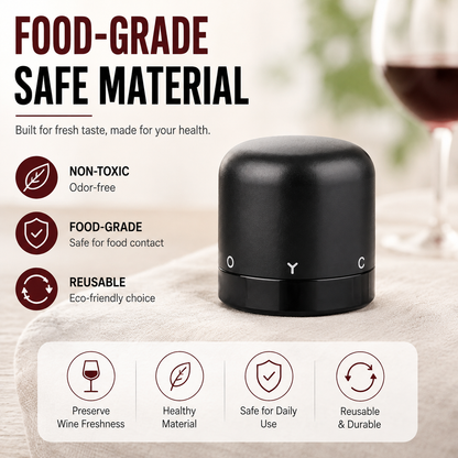 Wine Bottle Stopper – Reusable Airtight Wine Sealer
