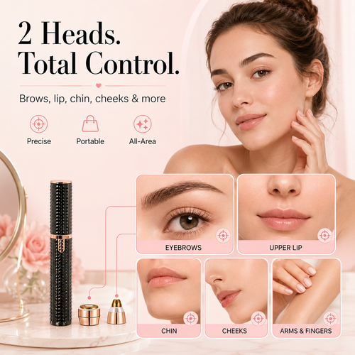 2-Head Facial Hair Remover for Women | USB Rechargeable