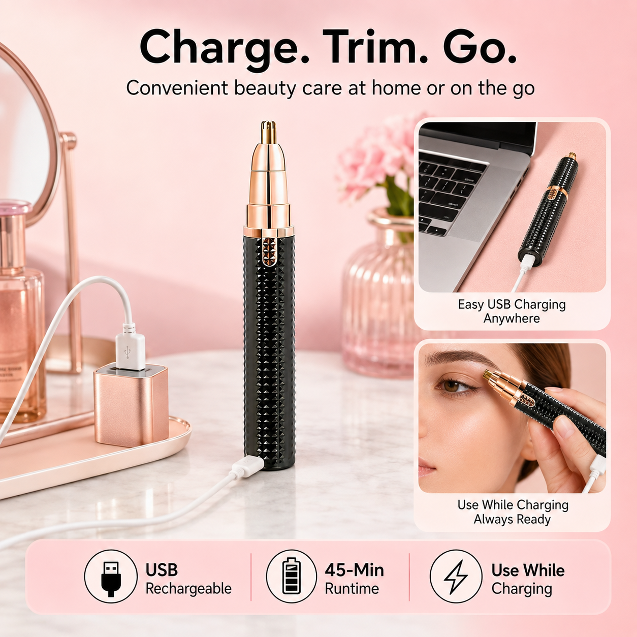 2-Head Facial Hair Remover for Women | USB Rechargeable
