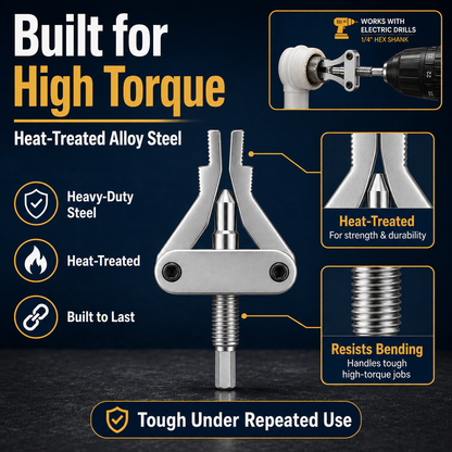 Broken Pipe Thread Extractor for Drill | 1/2", 3/4" & 1"