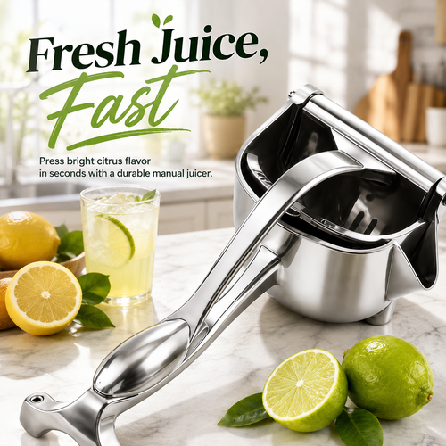 🍋 Manual Metal Citrus Juicer – Compact Hand Press for Fresh Juice🍹