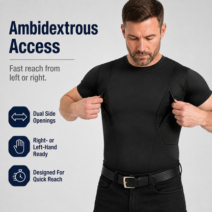 Concealed Carry Compression Shirt – Dual Holster Tactical Undershirt for Men