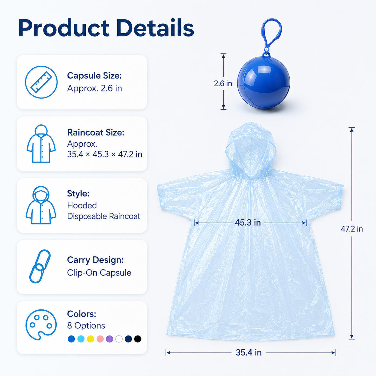 🌧️ Pocket-Size Disposable Raincoat for Unexpected Showers