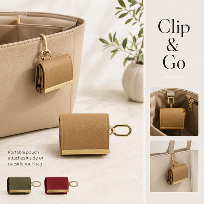 ✨Foldable Reusable Shopping Tote Bag with Clip Pouch