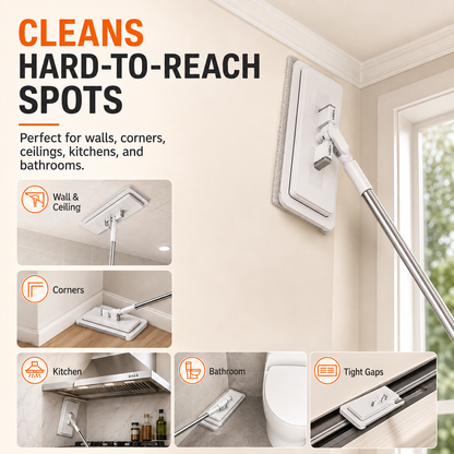 No-Touch One-Press Flat Mop | Hands-Free Cleaning