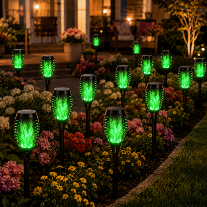 🔥 Dancing Flame Solar Torch – Waterproof Outdoor Garden Light