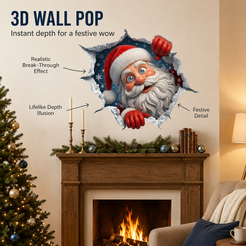 🔥Last Day 49% OFF -3D Holiday Wall Stickers | Christmas & Halloween Decor