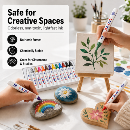 🔥Last Day 49% OFF -Waterproof Oil-Based Paint Marker Pen – 12 Colors