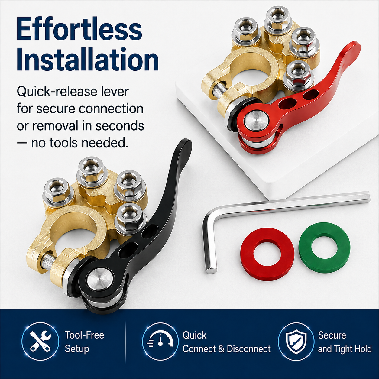 🔥Hot Sale 49% OFF-Quick Disconnect Battery Terminal Connectors | 12V & 24V