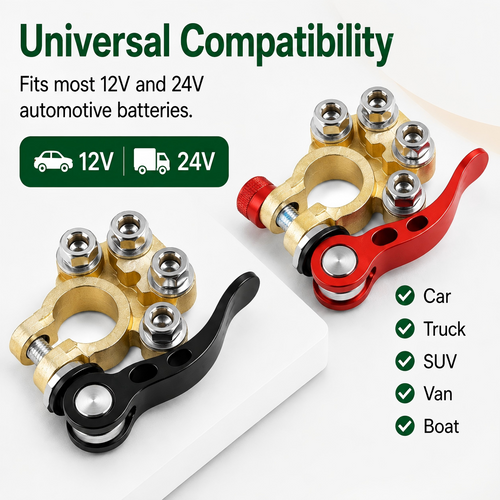 🔥Hot Sale 49% OFF-Quick Disconnect Battery Terminal Connectors | 12V & 24V