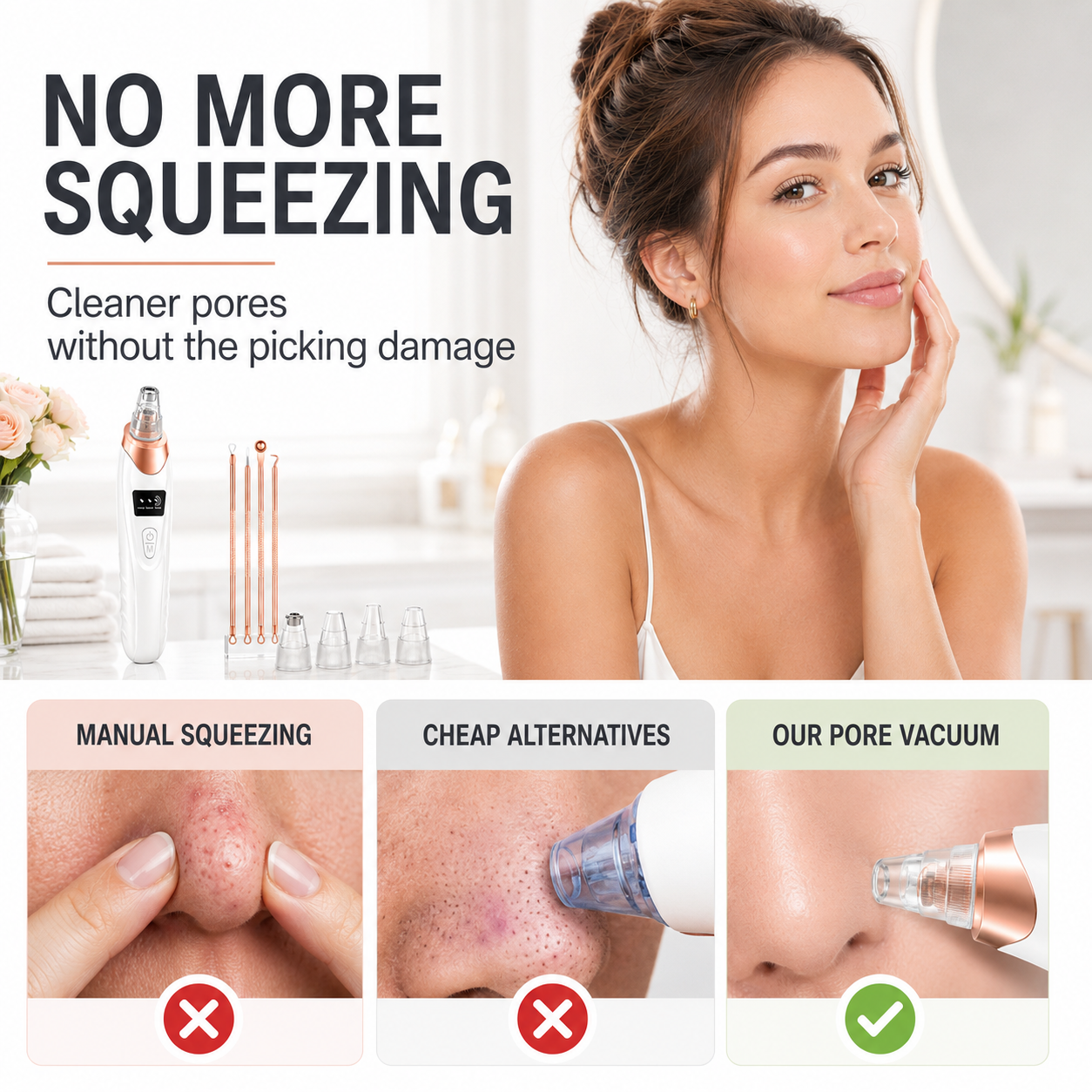 ✨Blackhead Remover Pore Vacuum – 3 Levels & 5 Probes