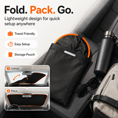 Foldable Car Windshield Sunshade – Heat & UV Blocking