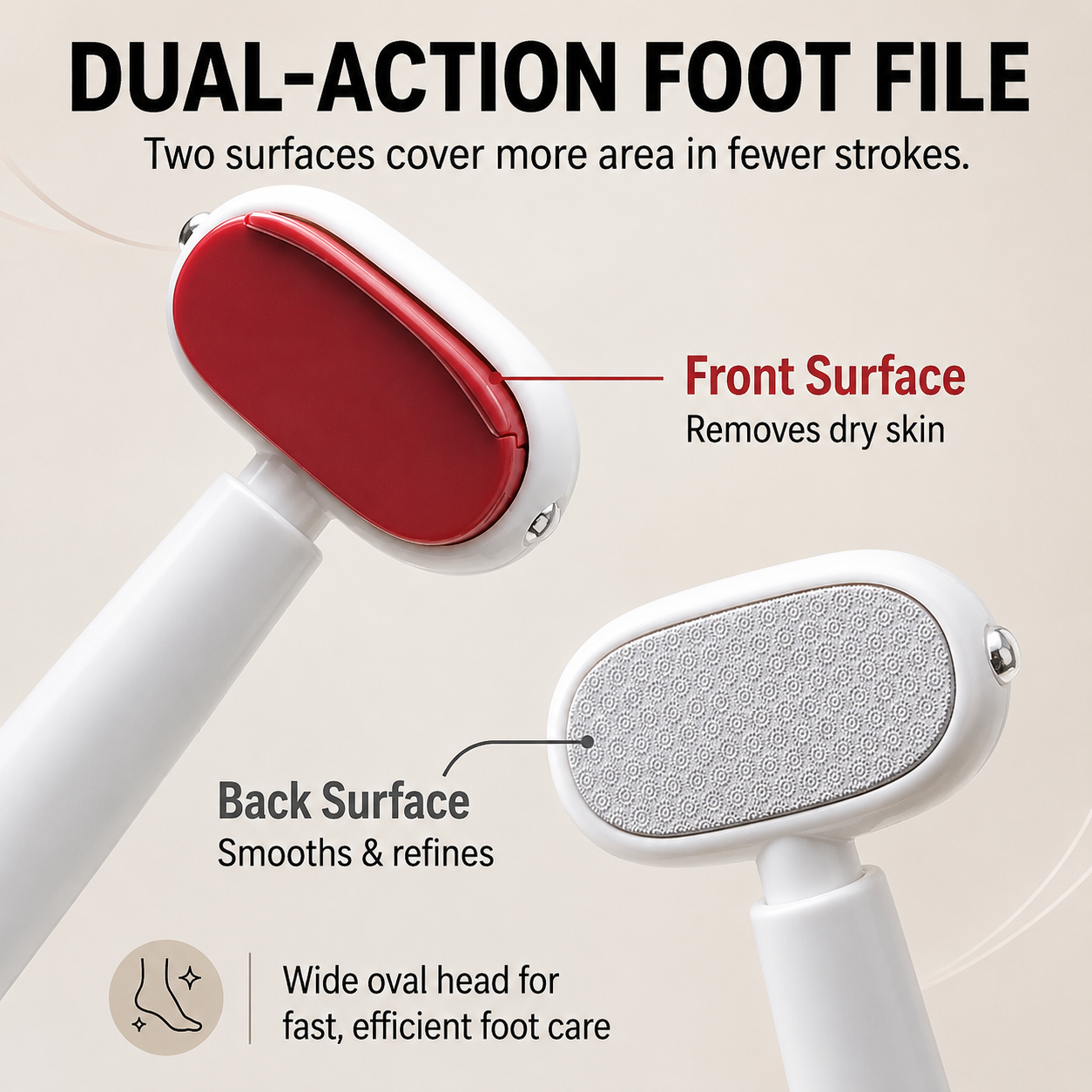 Dual-Sided Foot Callus Remover & Foot File | Wet & Dry