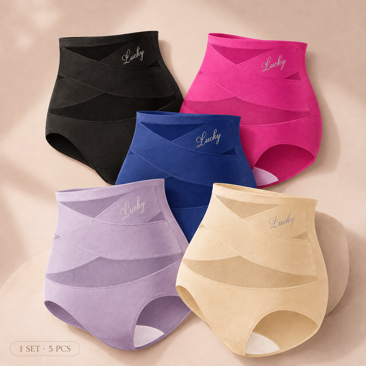 💖Women's High-Waist Cross-Wrap Tummy Control Briefs