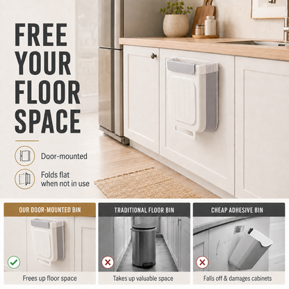 ✨Foldable Hanging Kitchen Trash Bin | Cabinet Door Waste Bin
