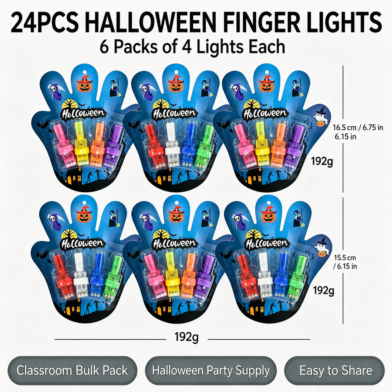 🎃 Spooky Pattern Finger Projector Lights