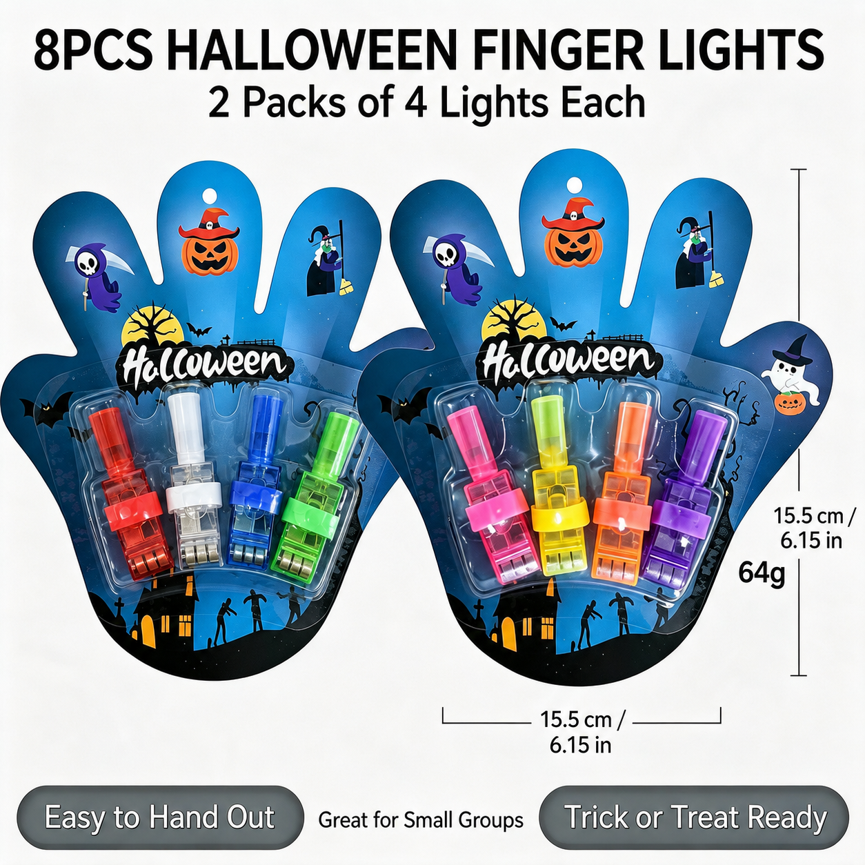 🎃 Spooky Pattern Finger Projector Lights