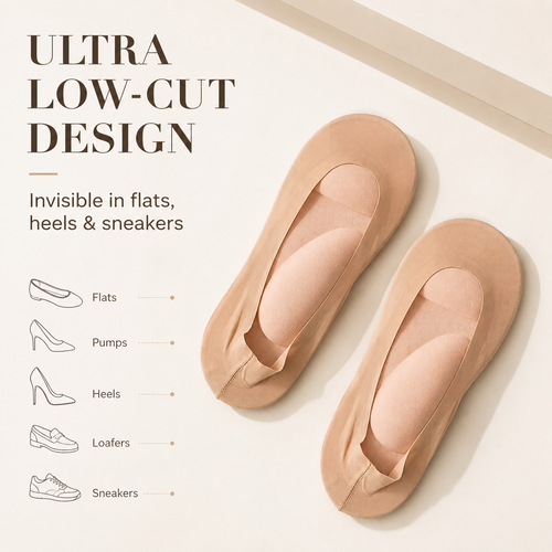 ✨3D Cushioned No-Show Footie Socks with Arch Support