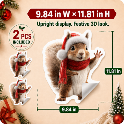 🎅 Bring Christmas Magic Home:  Santa Burst Wall Sticker!