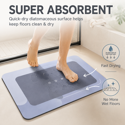 💧Quick-Dry Diatomaceous Earth Bath Mat | Non-Slip