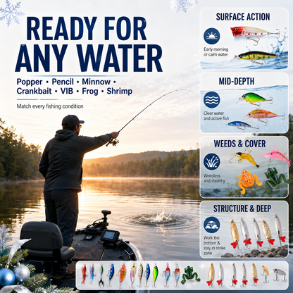 Fishing Lure Advent Calendar – 24-Piece Angler Gift