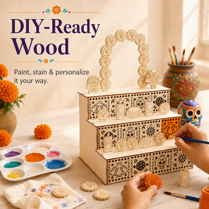 DIY Wooden Day of the Dead Ofrenda Altar | Memorial Display