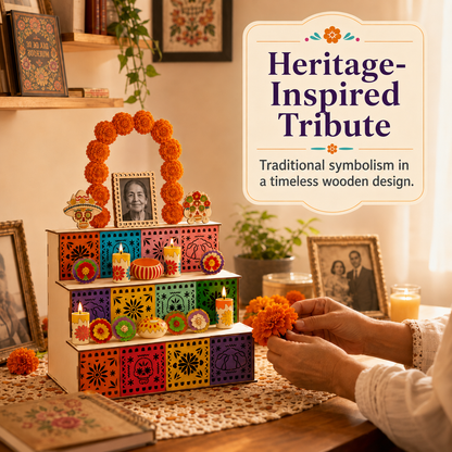 DIY Wooden Day of the Dead Ofrenda Altar | Memorial Display