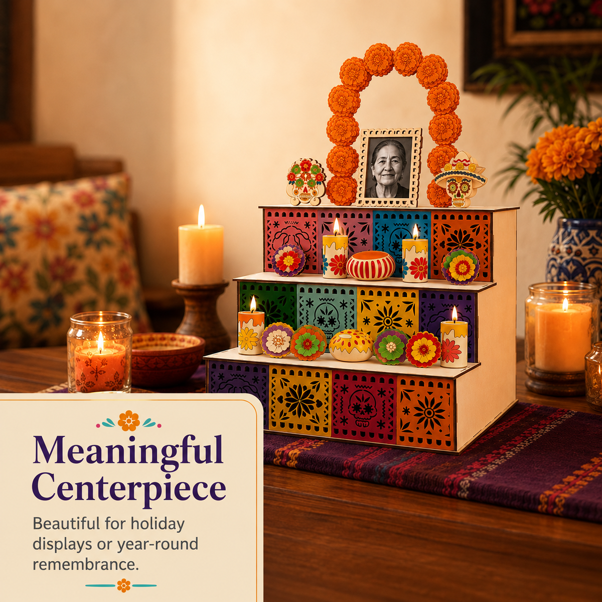 DIY Wooden Day of the Dead Ofrenda Altar | Memorial Display