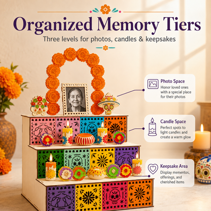 DIY Wooden Day of the Dead Ofrenda Altar | Memorial Display