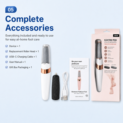 Electric Foot Callus Remover | USB-C Pedicure Tool