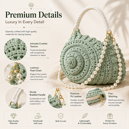 🐚Crochet Conch Bag✨