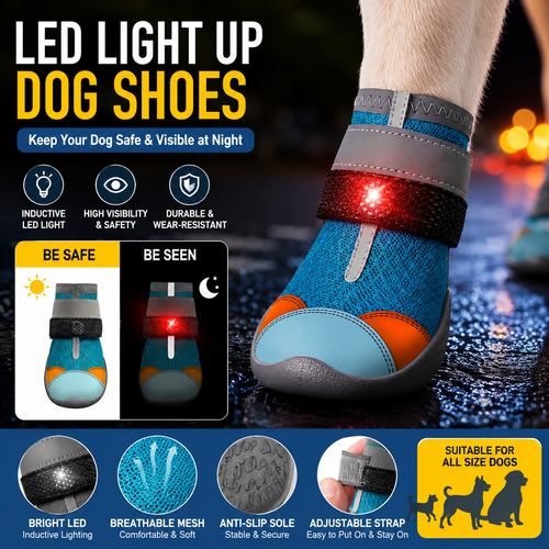 🐾✨LED Motion Activated Light Up Pet Boots