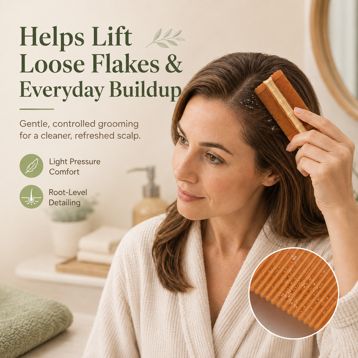 🌿 Double-Sided Fine Teeth Comb – Lice, Nit & Scalp Care Grooming Tool