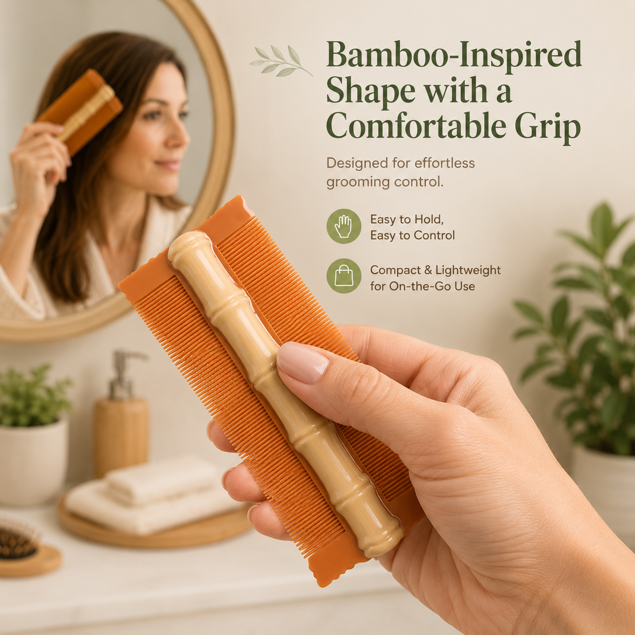 🌿 Double-Sided Fine Teeth Comb – Lice, Nit & Scalp Care Grooming Tool
