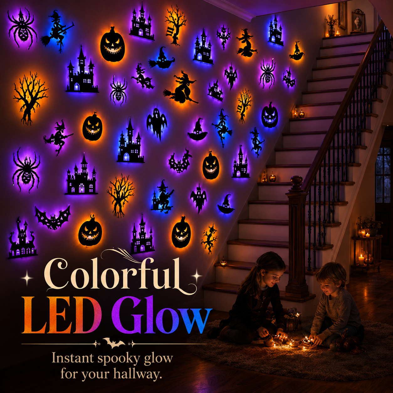 🎃 Halloween LED Glow Silhouette Light