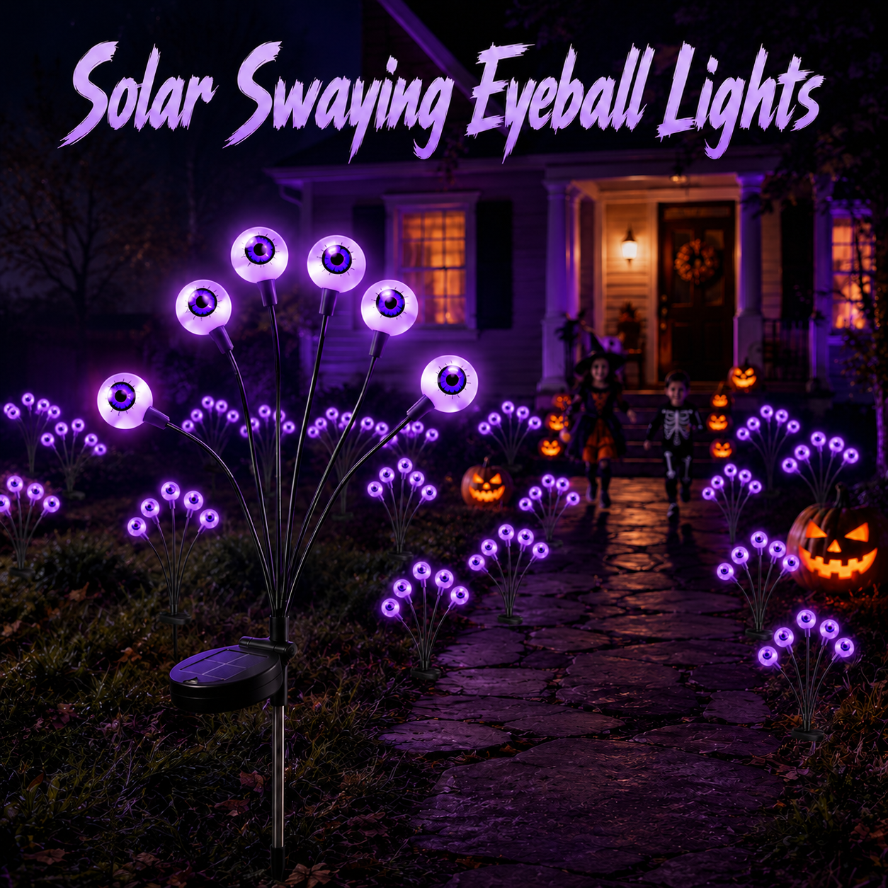 Solar Swaying Eyeball Halloween Lights 👁️✨