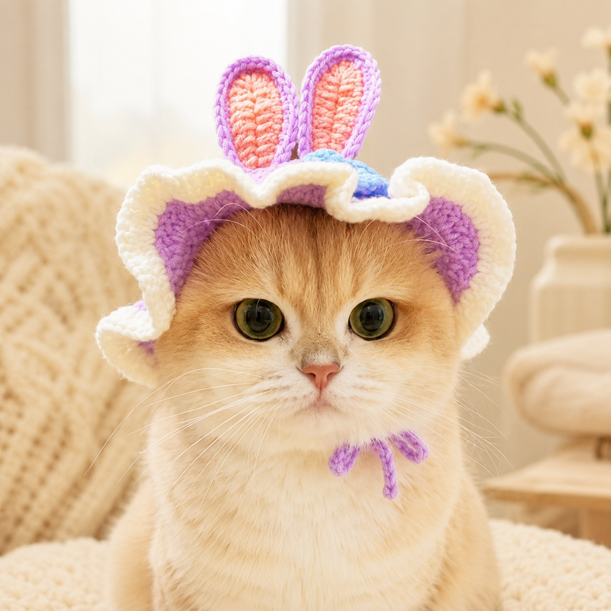🐸 Cute Crochet Frog & Cat Bucket Hat