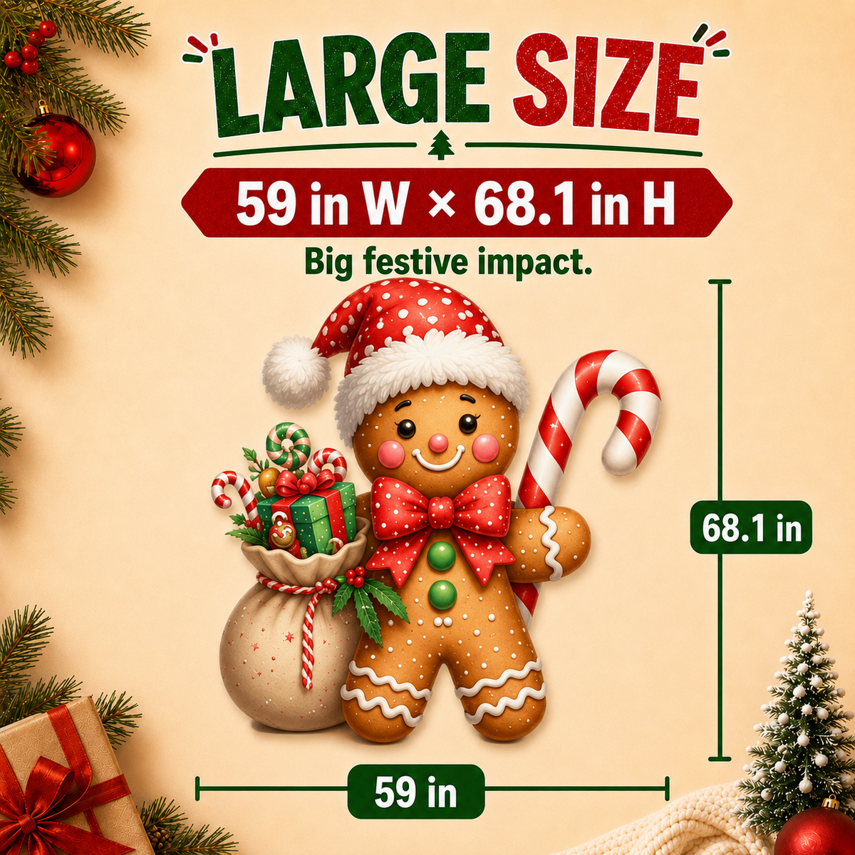 🎅 Bring Christmas Magic Home:  Santa Burst Wall Sticker!