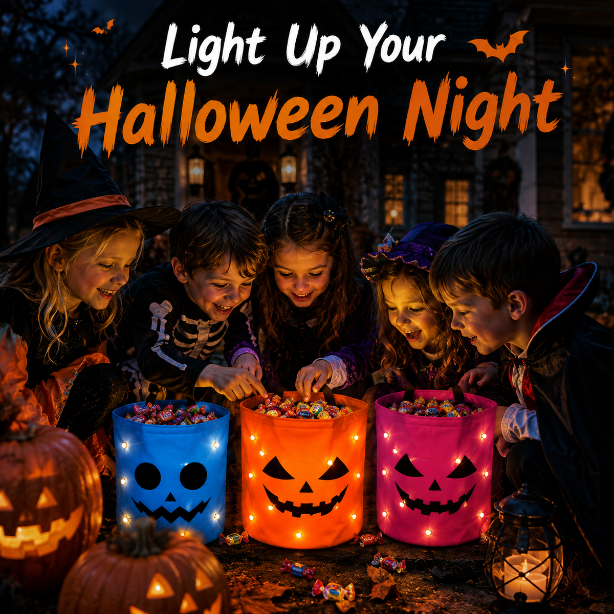 🎃 LED Glowing Halloween Pumpkin Bag
