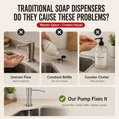 304 Stainless Steel Soap Dispenser Extension Tube Kit