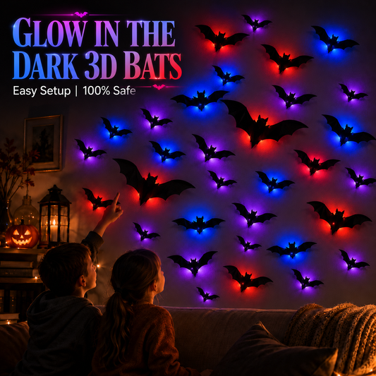 Glowing 3D Halloween Bat Decor 🦇🎃