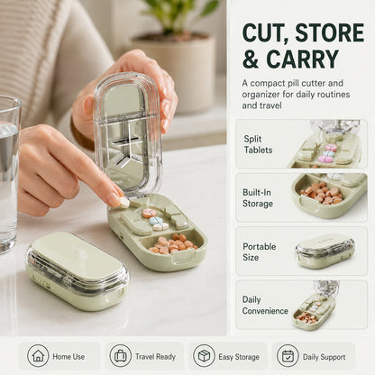 Precision Pill Cutter with Storage Case for Small and Tiny Pills