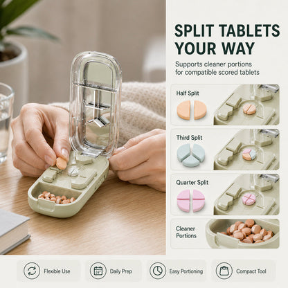 Precision Pill Cutter with Storage Case for Small and Tiny Pills