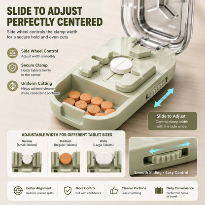 Precision Pill Cutter with Storage Case for Small and Tiny Pills
