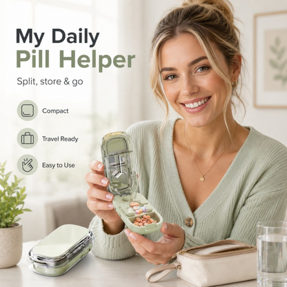 Precision Pill Cutter with Storage Case for Small and Tiny Pills