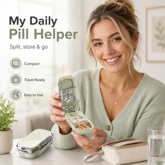 Precision Pill Cutter with Storage Case for Small and Tiny Pills
