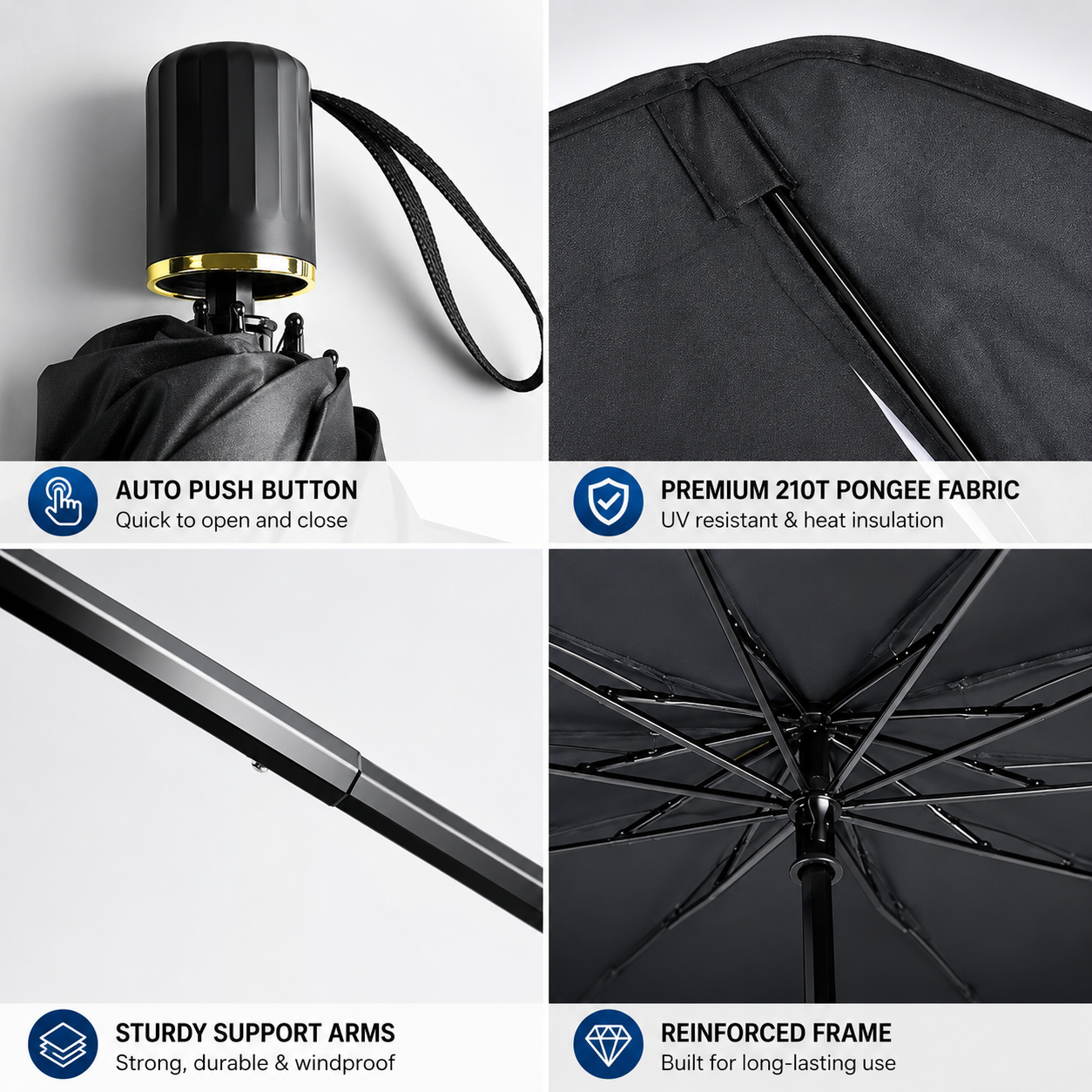 🚗 Foldable Windshield Sun Shade Umbrella