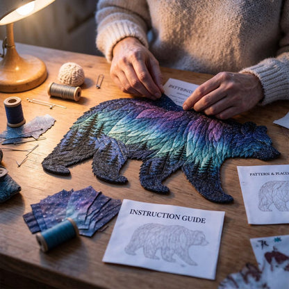 🎁Northern Lights Wildlife DIY Patchwork Kit