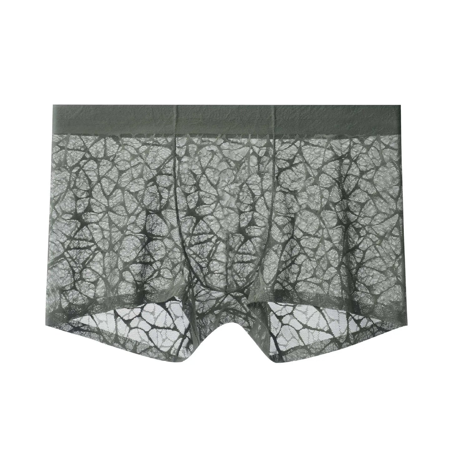 Men's Leopard Lace Ice Silk Boxer Briefs